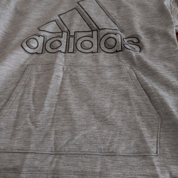 Hooded Sweater Adidas gray color Size LG 14 $22 - Picture 9 of 14